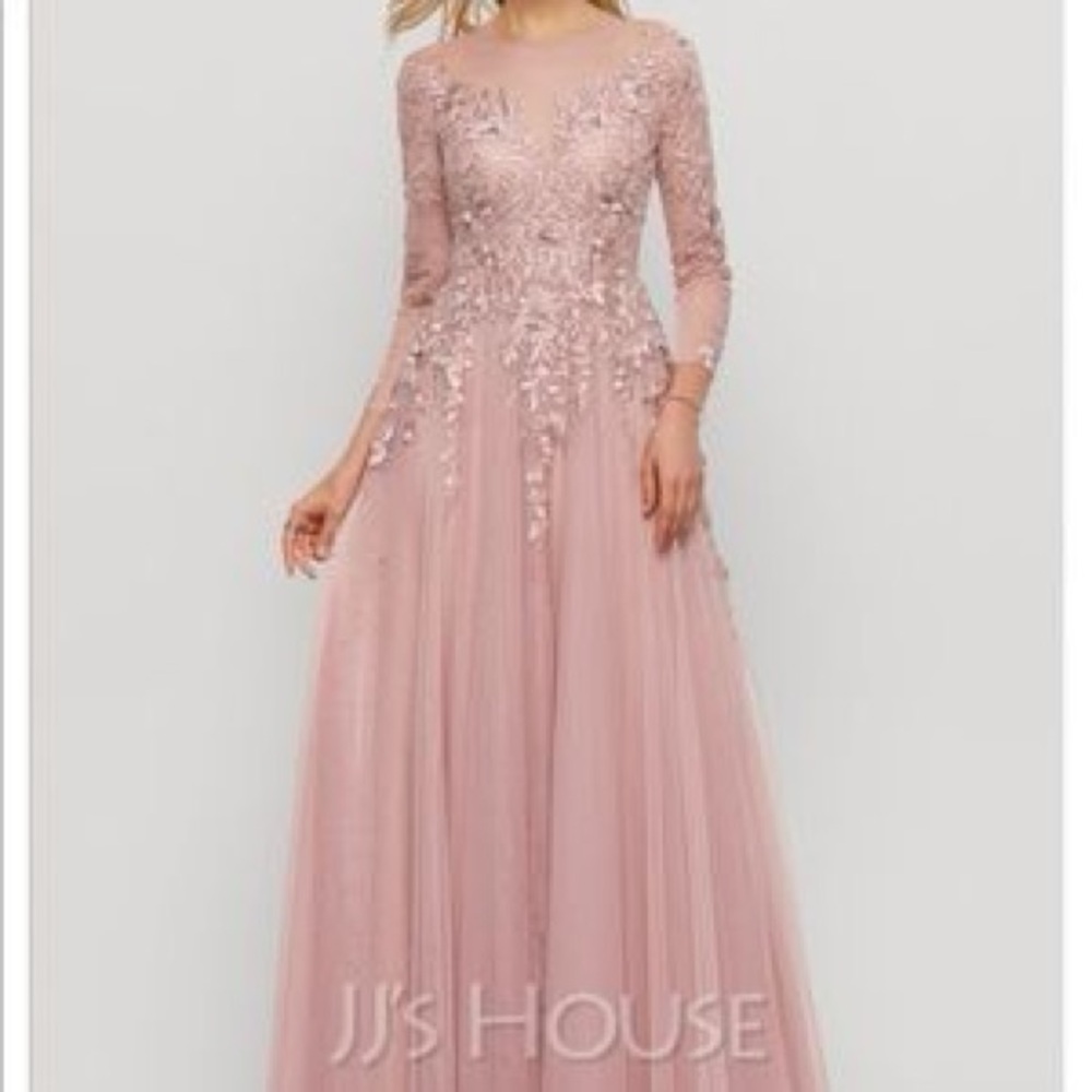 La Femme - Beaded Lace Tulle A-line  gown size 20